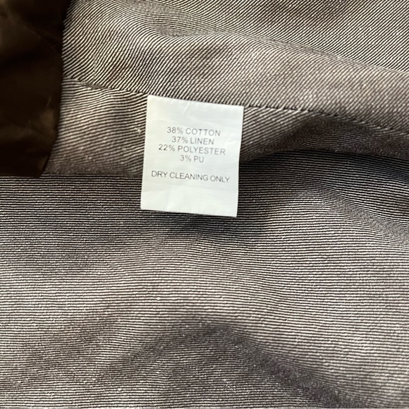 Trina Turk Blazer Jacket Womens M Gray Lined Linen Blend Hook and Eye Closure - Picture 4 of 8